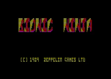 Bionic Ninja (UK) (1989) screen shot title